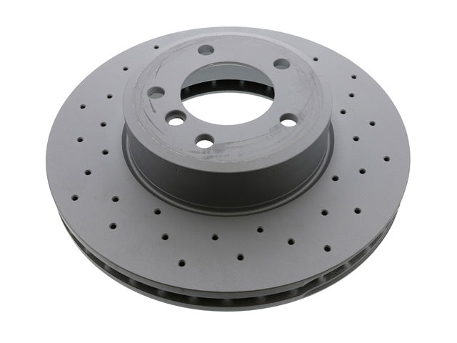 Brake Disc by Zimmermann Sport Z Cross Drilled - fits 2004–2010 BMW E60 5 Series