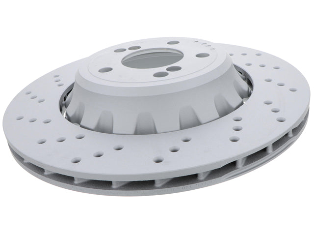 Brake Disc - Vented and Drilled - Rear Left by Zimmermann Formula Z - fits 2015–2020 BMW F80/F82/F83 M3/M4