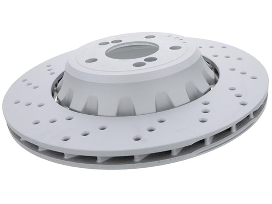 Brake Disc - Vented and Drilled - Rear Left by Zimmermann Formula Z - fits 2015–2020 BMW F80/F82/F83 M3/M4