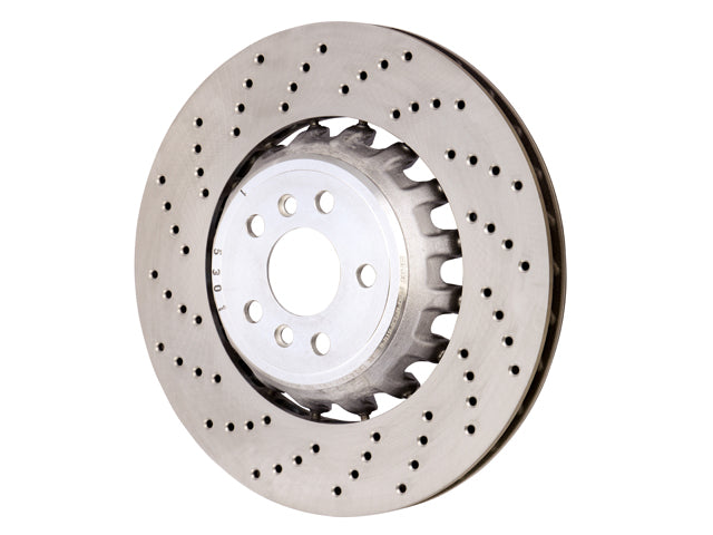 Brake Disc - Vented and Drilled - Rear Left by SHW Performance - fits 2020–2023 BMW F95 X5 M