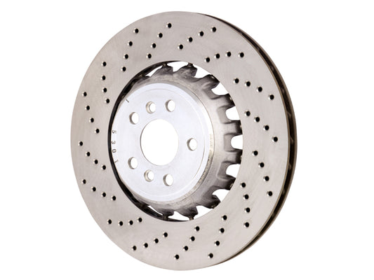 Brake Disc - Vented and Drilled - Rear Left by SHW Performance - fits 2020–2023 BMW F95 X5 M
