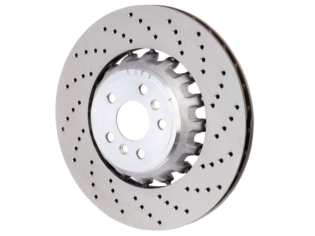 Brake Disc - Vented and Drilled - Rear Right by SHW Performance - fits 2020–2023 BMW F95 X5 M