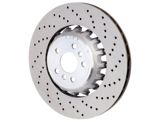 Brake Disc - Vented and Drilled - Rear Right by SHW Performance - fits 2020–2023 BMW F95 X5 M