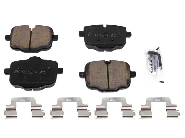 Brake Pad Set Rear by Akebono Euro - fits 2023–present BMW G87 M2