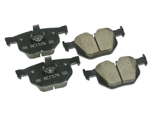Brake Pad Set by Akebono Euro - fits 2004–2010 BMW E60 5 Series