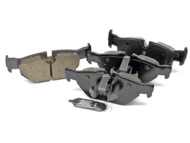 Brake Pad Set - Rear by Akebono Euro - fits 2006–2013 BMW E90/E91/E92/E93 3 Series