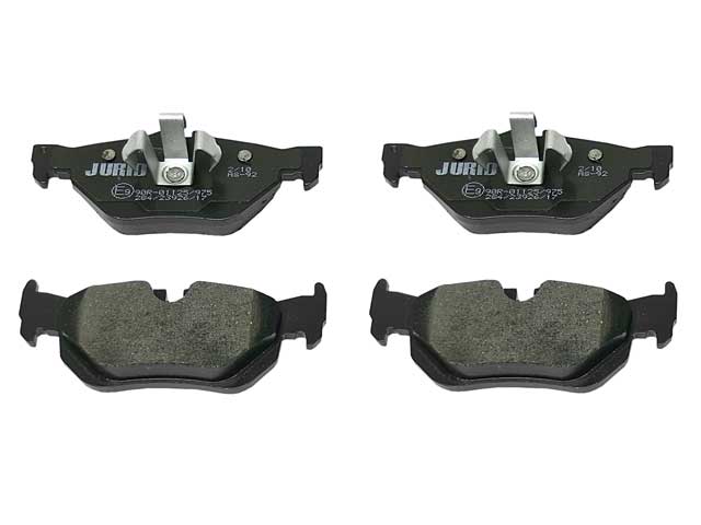 Brake Pad Set - Rear by Jurid - fits 2006–2013 BMW E90/E91/E92/E93 3 Series