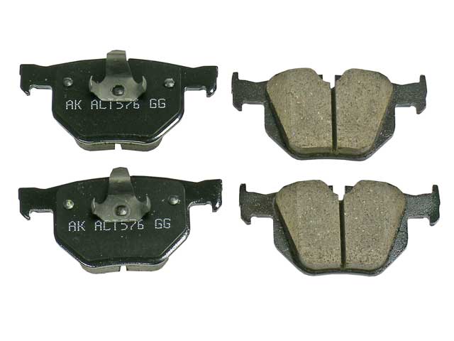 Brake Pad Set Rear by Akebono Euro - fits 2007–2013 BMW E70 X5 / 2014–2018 BMW F15 X5