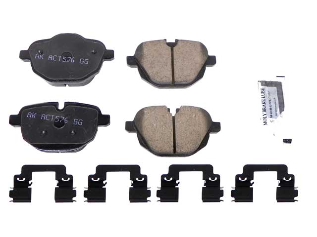 Brake Pad Set Rear (thru 07/15) by Akebono Euro - fits 2011–2017 BMW F25 X3 / 2015–2018 BMW F26 X4