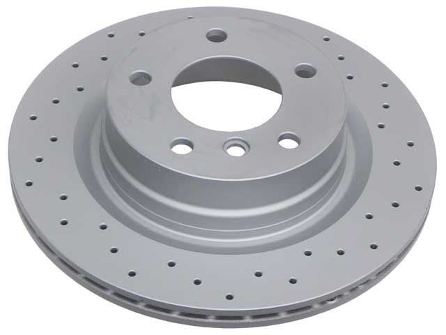 Brake Disc - Rear by Zimmermann Sport Z X-Drilled - fits 2006–2013 BMW E90/E91/E92/E93 3 Series