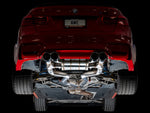 awe tuning bmw f8x m3/m4 switchpath cat-back exhaust - chrome silver tips bmw m3 m4 f80 f82 f8x iconic garage