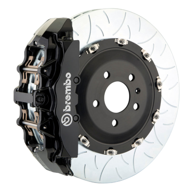 brembo m3 (e90/e92/e93) front gt bbk 6 piston cast 380x34 2pc rotor slotted type-3-black bmw m3 e92 e9x iconic garage