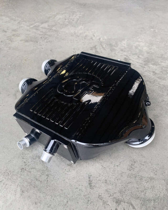 csf 2014+ bmw m3/m4 (f8x) top mount charge-air-cooler - gloss black bmw m3 m4 f80 f82 f8x iconic garage