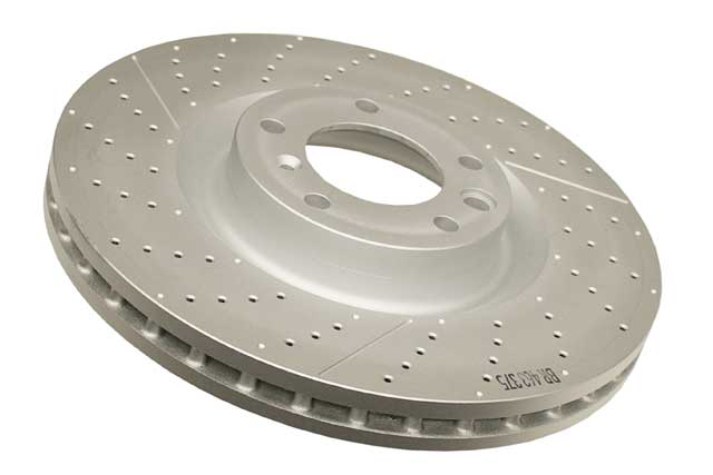 Brake Disc - Vented / Slotted and Dimpled (375 - Genuine Mercedes (4634210712)