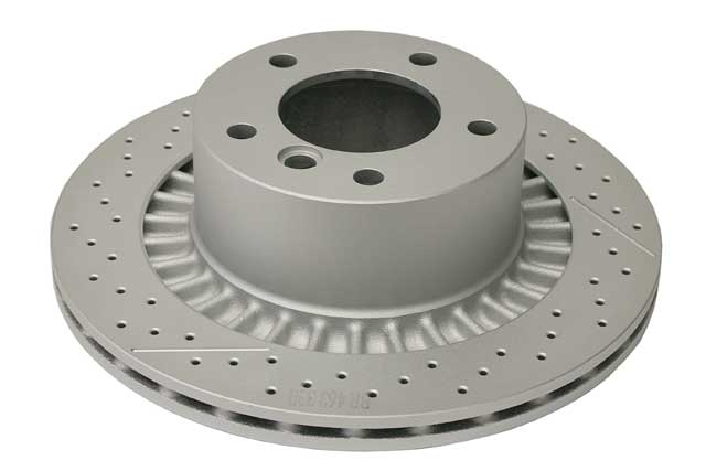 Brake Disc - Vented / Slotted and Cross Drilled - Genuine Mercedes (4634230112)
