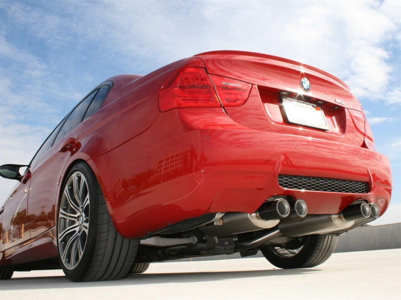 afe machforce xp exhaust cat-back 2.5in dia carbon fiber tips ss-304 bmw m3 (e90) v8 4.0l bmw m3 e92 e9x iconic garage