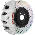 brembo m3 (e90/e92/e93) front gt bbk 6 piston cast 380x34 2pc rotor drilled- white bmw m3 e92 e9x iconic garage
