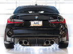 awe tuning track edition cat-back exhaust for bmw g8x m3/m4 - chrome silver tips bmw m3 m4 g80 g82 g8x iconic garage