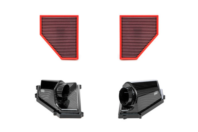 bmc carbon kit supercar bmw m2/m3/m4 (g87/g80/g82) airbox cover & filter only - glossy paint version bmw m3 m4 g80 g82 g8x iconic garage