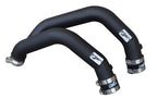 injen bmw m3(f80)/m4 (f82/83) twin turbo 2pc aluminum int. charge pipe - wrinkle black bmw m3 m4 f80 f82 f8x iconic garage