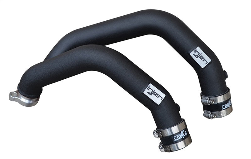 injen bmw m3(f80)/m4 (f82/83) twin turbo 2pc aluminum int. charge pipe - wrinkle black bmw m3 m4 f80 f82 f8x iconic garage