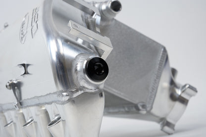 csf bmw m2/m3/m4 s58 comp & non-comp (g8x) charge-air cooler manifold - thermal dispersion black bmw m3 m4 g80 g82 g8x iconic garage