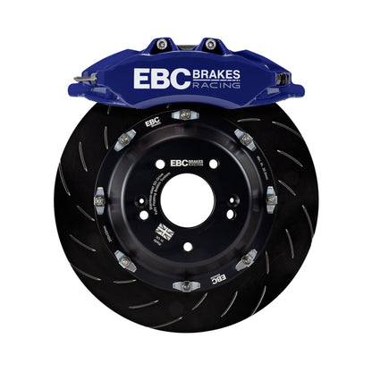 ebc racing bmw m3 (e90/e92/e82) blue apollo-6 calipers 380mm rotors front big brake kit bmw m3 e92 e9x iconic garage