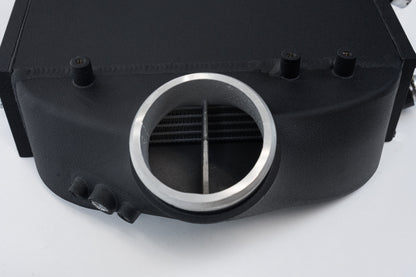 csf 2014+ bmw m3/m4 (f8x) top mount charge-air-cooler - crinkle black bmw m3 m4 f80 f82 f8x iconic garage