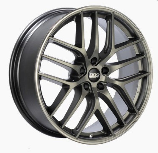 bbs cc-r 20x9.5 et20 5x112 satin platinum polished rim protector