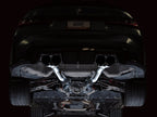 awe tuning track edition cat-back exhaust for bmw g8x m3/m4 - diamond black tips bmw m3 m4 g80 g82 g8x iconic garage