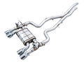 awe tuning bmw f8x m3/m4 switchpath cat-back exhaust - chrome silver tips bmw m3 m4 f80 f82 f8x iconic garage