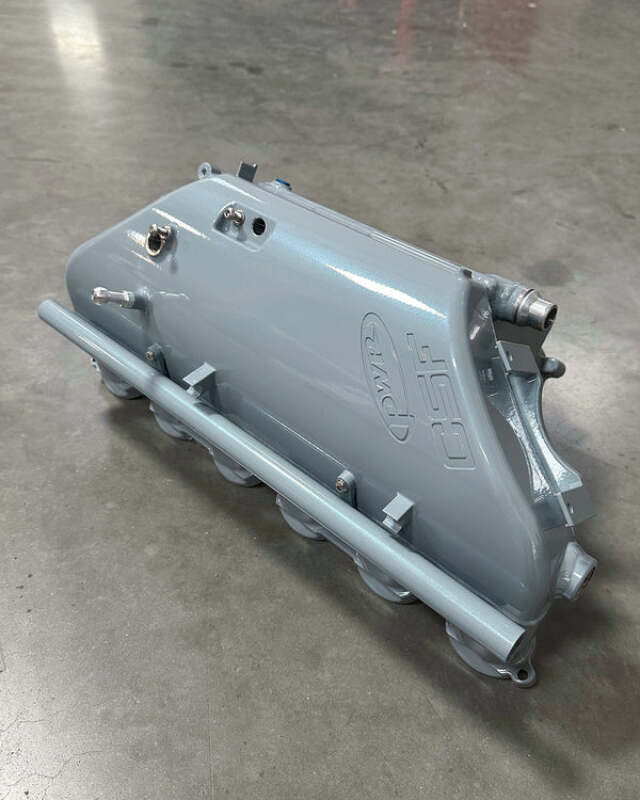 csf bmw m2/m3/m4 s58 (g8x) charge-air cooler manifold - brooklyn grey bmw m3 m4 g80 g82 g8x iconic garage
