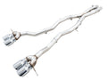 awe tuning track edition cat-back exhaust for bmw g8x m3/m4 - chrome silver tips bmw m3 m4 g80 g82 g8x iconic garage