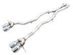 awe tuning track edition cat-back exhaust for bmw g8x m3/m4 - chrome silver tips bmw m3 m4 g80 g82 g8x iconic garage