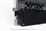 csf bmw m3/m4 (g8x) transmission oil cooler w/ rock guard bmw m3 m4 g80 g82 g8x iconic garage