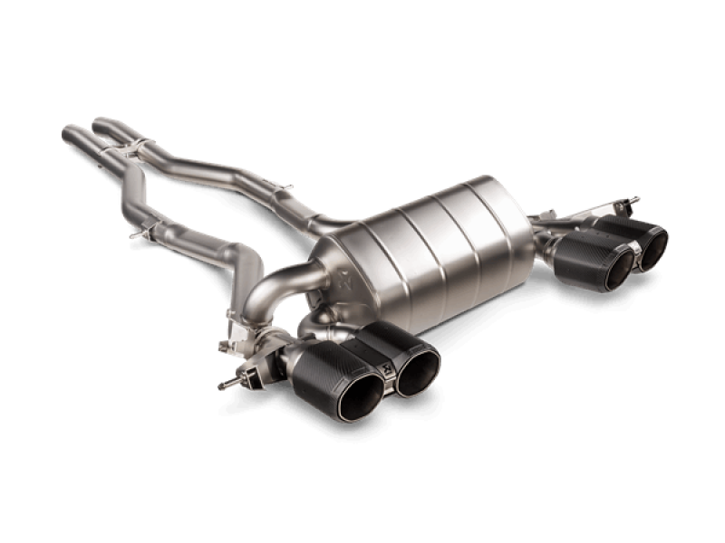 akrapovic 2021+ bmw m3 (g80)/m4 (g82) slip-on line (titanium) (req. tips) bmw m3 m4 g80 g82 g8x iconic garage