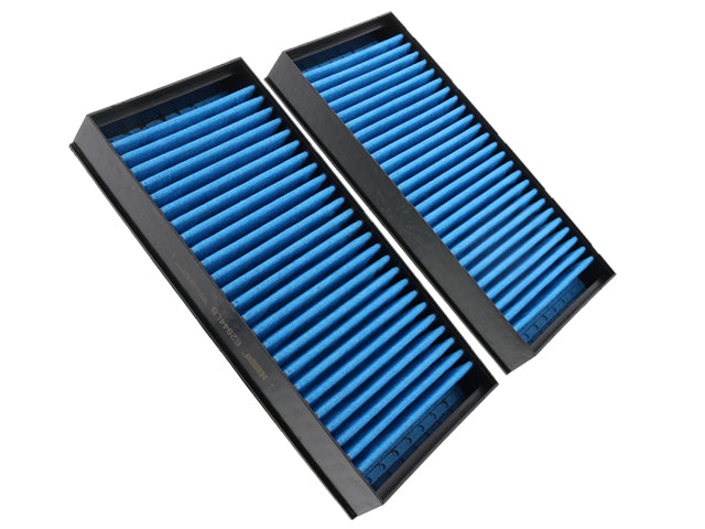 Cabin Air Filter Set Fresh Air Activated Charcoal by Hengst Blue Care - fits 2007–2013 BMW E70 X5 / 2014–2018 BMW F15 X5