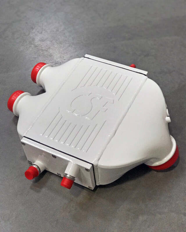 csf 2014+ bmw m3/m4 (f8x) top mount charge-air-cooler - alpine white bmw m3 m4 f80 f82 f8x iconic garage