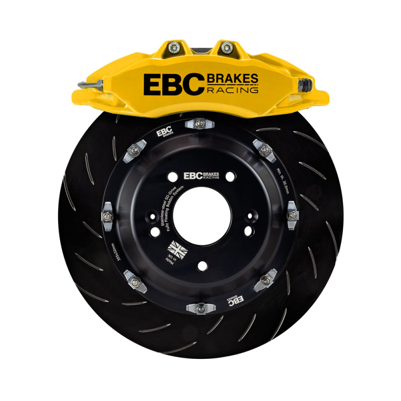 ebc racing bmw m3 (e90/e92/e82) yellow apollo-6 calipers 380mm rotors front big brake kit bmw m3 e92 e9x iconic garage