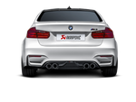 akrapovic bmw m3/m4 (f80/f82) slip-on line (titanium) (req. tips) bmw m3 m4 f80 f82 f8x iconic garage