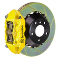 brembo m3 (e90/e92/e93) rear gt bbk 4 piston cast 345x28 2pc rotor slotted type-1- yellow bmw m3 e92 e9x iconic garage