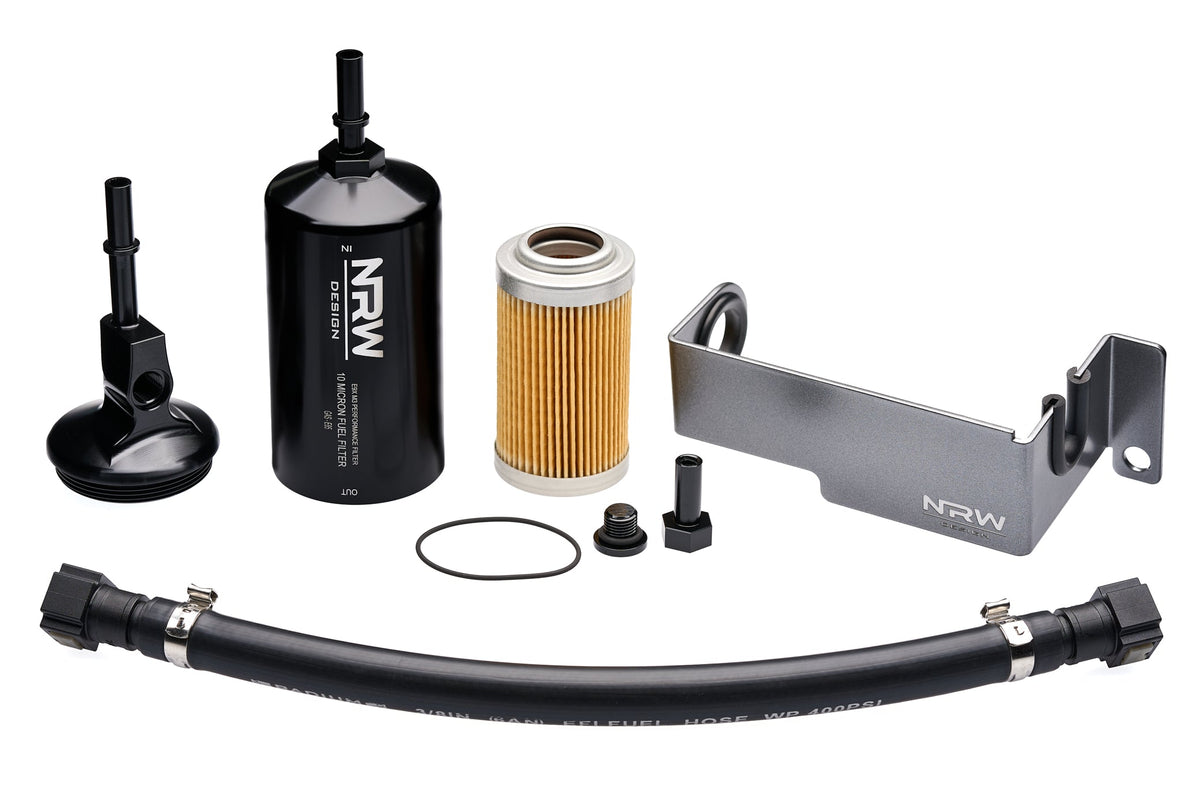 E9X M3 S65 Inline Fuel Filter Kit - Gasoline Paper Filter - NRW Design BMW performance part - Iconic Garage
