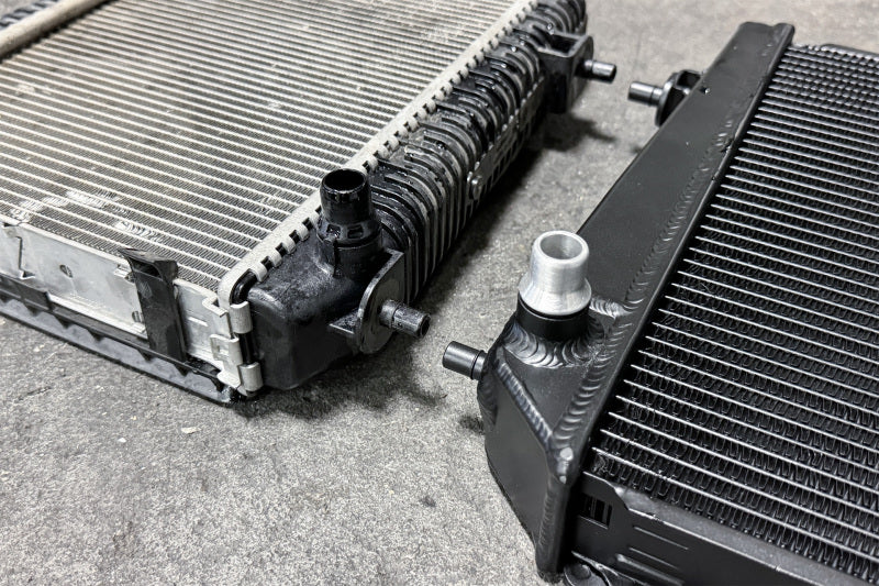 csf bmw g8x m3/m4/m2 high-performance auxiliary radiator - single radiator bmw m3 m4 g80 g82 g8x iconic garage
