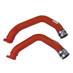 injen bmw m3(f80)/m4 (f82/83) twin turbo 2pc aluminum int. charge pipe - wrinkle red bmw m3 m4 f80 f82 f8x iconic garage