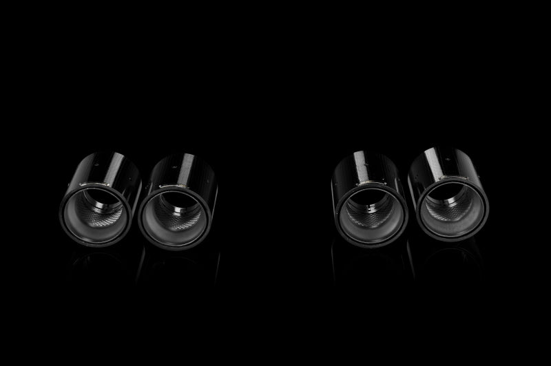 akrapovic bmw m3 (e90/e92/e93) tail pipe set (carbon) bmw m3 e92 e9x iconic garage