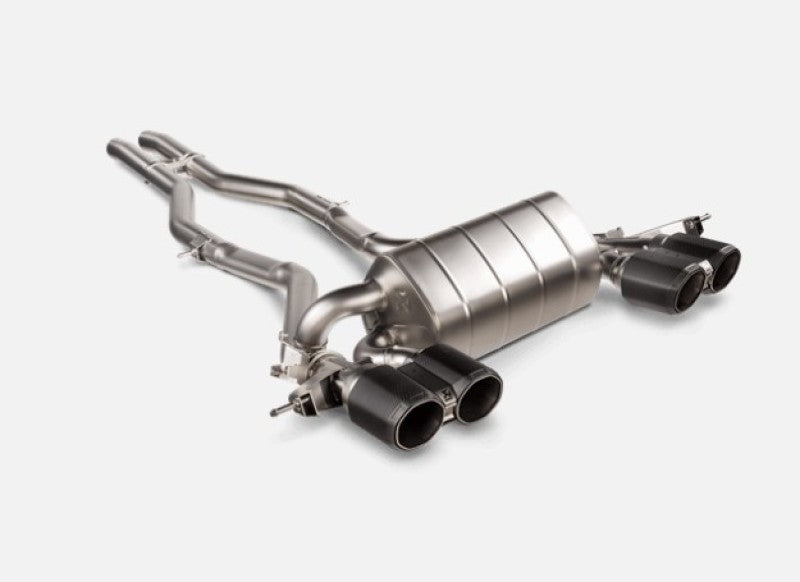 akrapovic 2021+ bmw m3 (g80)/m4 (g82) slip-on line (titanium) (req. tips) bmw m3 m4 g80 g82 g8x iconic garage