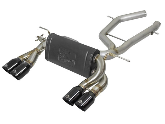 afe mach force-xp 2-1/2in ss axle back exhaust w/black tips 15+ bmw m3/m4 (f80/f82) (tt) s55 bmw m3 m4 f80 f82 f8x iconic garage