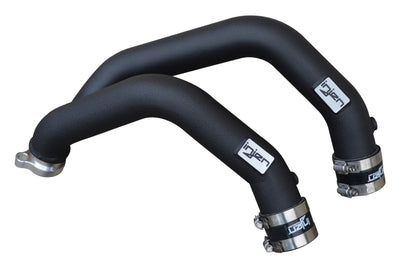 injen bmw m3(f80)/m4 (f82/83) twin turbo 2pc aluminum int. charge pipe - wrinkle black bmw m3 m4 f80 f82 f8x iconic garage