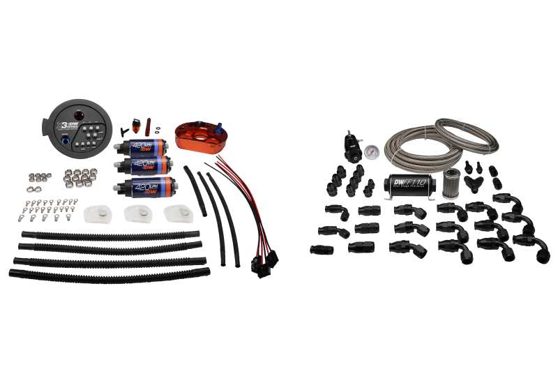 deatschwerks a90 supra/g8x bmw m3/m4 x3 module w/ triple dw420 pumps and ptfe return plumbing kit bmw m3 m4 g80 g82 g8x iconic garage
