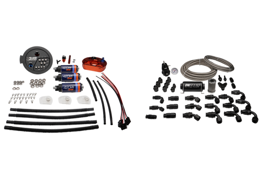 deatschwerks a90 supra/g8x bmw m3/m4 x3 module w/ triple dw420 pumps and ptfe return plumbing kit bmw m3 m4 g80 g82 g8x iconic garage